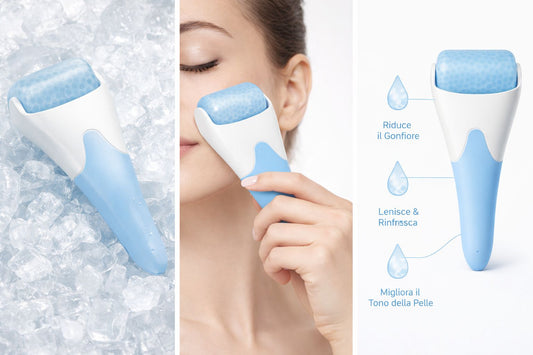 Ice Roller Viso Rinfrescante - Effetto ghiaccio tonificante, sgonfia e rilassa la pelle